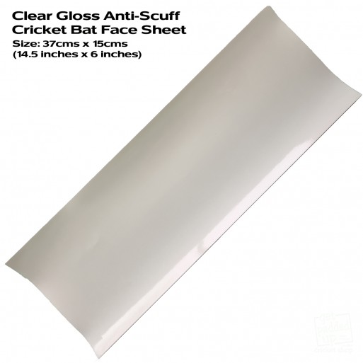 Clear Gloss Anti-Scuff Cricket Bat Face Sheet