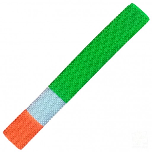 Green, White and Orange Octopus Cricket Bat Grip