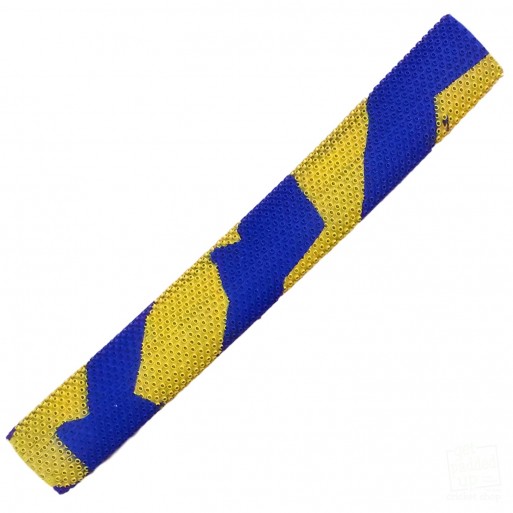 Navy Blue / Yellow Octopus SplashSpiral Cricket Bat Grip