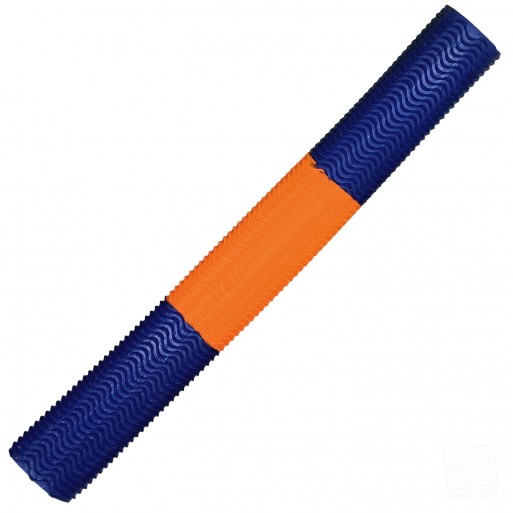 Metallic Blue / Orange Aqua Wave Cricket Bat Grip