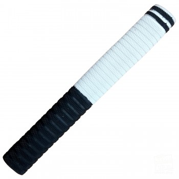 Black and White with Black Dynamite Cricket Bat Grip