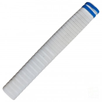 White with Sky Blue Bands Dynamite Cricket Bat Grip