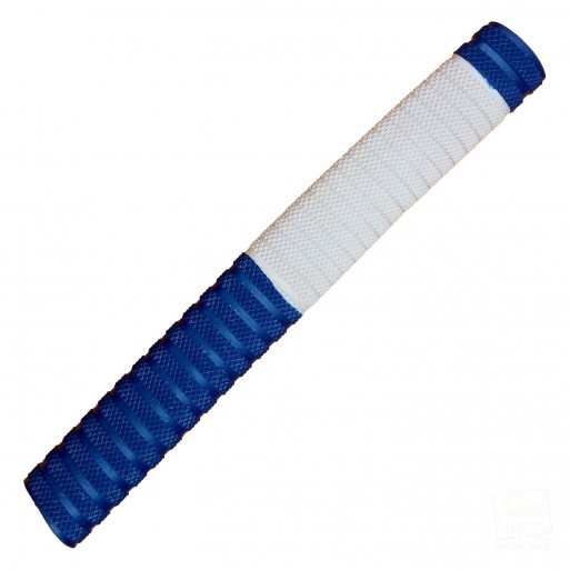 Metallic Blue and White Dynamite Cricket Bat Grip