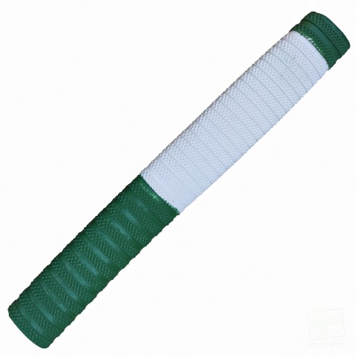 Dark Green and White Dynamite Cricket Bat Grip