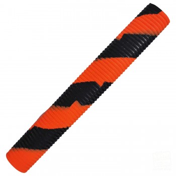 Orange and Black Bracelet Splash Spiral Cricket Bat Grip