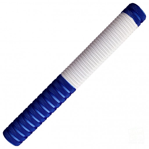 Royal Blue and White Duplex Cricket Bat Grip