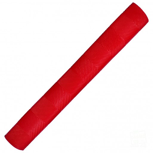 Red Chevron Traditional Cricket Bat Grip